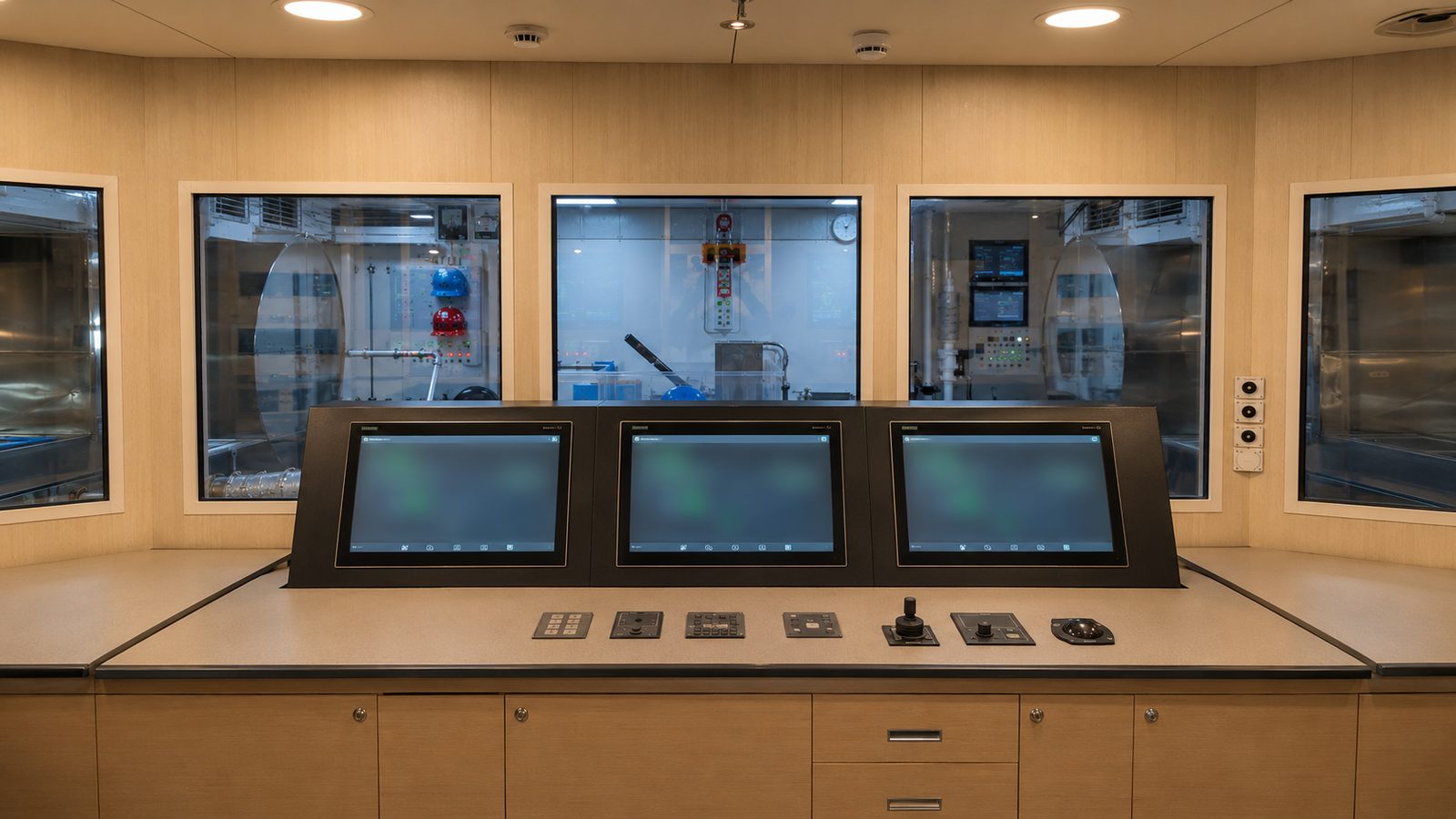 Monitoring console with onboard displays