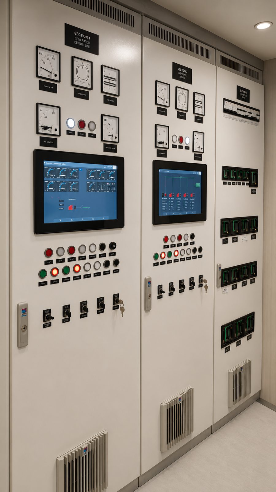 Low-voltage main switchboard with instrumentation